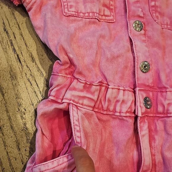 Steve Madden Denim Pink Kids Romper Size 7 - Picture 4 of 8